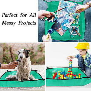 Plant Repotting Mat for Indoor Plants Potting Soil Mix, Waterproof Plant Repotting/Potting Tray, Potting Mat Gardening Tray Accessories for House Plants Succulents Cactus Bonsai Pots (26.8" x 26.8")
