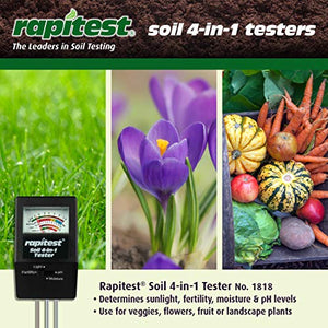 Luster Leaf 1818 Rapitest 4-in1 Soil pH/Moisture/Fertility/Light Tester, Fertility
