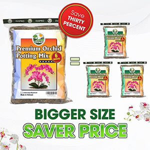 DUSPRO 2QT Orchid Potting Mix with Moss Pine Bark Mulch Perlite Stone & Coco Peat Natural Ingredients, Orchid Repotting Kit Drainage Indoor Potting Medium Great for Plant Root Climbing & Expanding