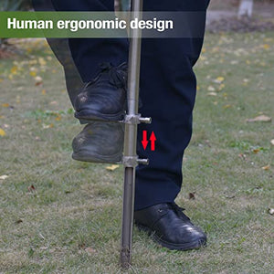 36" Soil Probe, Stainless Steel Soil Sampler Probe with Foot Pedal and Reusable Sample Bags, Soil Test Kits for Lawn Plant Garden Farm Soil Sampling