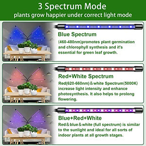 Shyineyou Grow Lights for Indoor Plants Full Spectrum,80 LEDs Plant Light for Indoor Plants with 3/9/12H Timer,4 Heads Clip On Plant Grow Light with 3 Modes,20%-100%