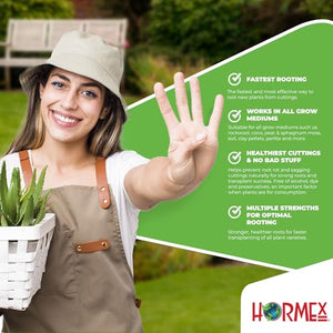 Hormex Rooting Powder #8 - for Moderately Difficult to Root Plants - 0.8 IBA Rooting Hormone for Plant Cuttings - Fast & Effective - Free of Alcohol, Dye, Gel & Preservatives for Healthier Roots, 21g