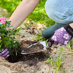 COOLJOB Small Gardening Gloves for Women, Thorn Proof Garden Gloves for Ladies, Rose Pruning Puncture Proof Working Gloves, Non-slip for Heavy Duty Work, One Pair S, Purple