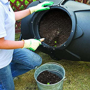 DACUN Heavy-Duty Composting Tumblers w/Manual Weeders, Outdoor Composting Bins w/Wheels, 45-Gallon/170L Garden Waste Bin, Yard Trash Can Food Trash Fertilizer Barrel