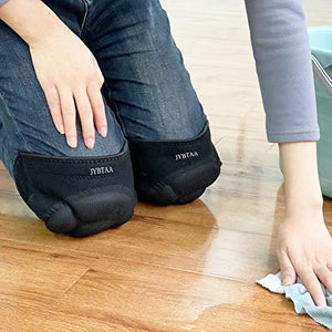 JYBTAA Plus Size Knee Pads For Cleaning Floors,Gardening, Women Pad With Soft Inner Liner, Adjustable Kneeling Suitable Garden,Flooring Yard,Construction,Black XL
