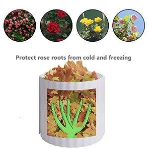 DECOHS 8 PCS Winter Rose Collar-Warm Rose Cones for Plant-Connectable Winter Rose Plant Protective Cover for Protecting Plants from Wind Blows Animals Eating