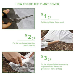 Plant Covers Freeze Protection 0.9oz 8Ft x 24Ft Rectangle Plant Cover for Cold Protection,Season Extension