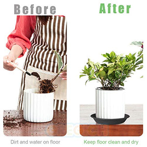 GREGICH 6 Pack Plastic Plant Saucer Plant Tray 5.9" at Inside Bottom, Plant Saucers for Indoors Planter Trays for Flower Pot Saucer, Thick Durable Sturdy Water Drainage Drip Tray Pot Base Outdoor
