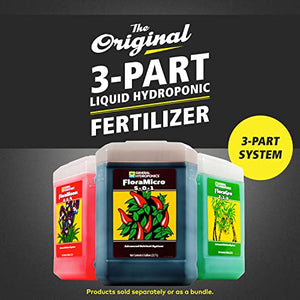 General Hydroponics Flora Series: FloraMicro, FloraBloom, FloraGro - 3-Part Hydroponic Nutrient System, 6 gal.