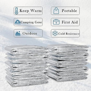 OTYFGHD 6 Pack Large High Silver Reflective Mylar Film, 51 x 82 inches, High Reflectivity, Keep Warm, Effectively Increase Plants Growth, Perfect for Marathon, Camping, Outdoor Survival