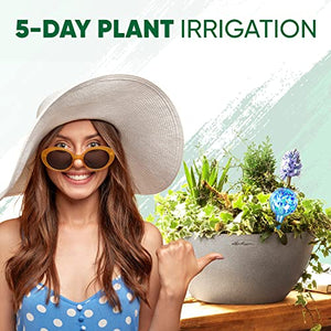 Miles Kimball Plant Watering Globes Set of 6 - Small Self Watering Globes for Indoor & Outdoor Plants - Multicolored, Automatic, Glass Watering Bulbs for Everyday Use - 5 Day Irrigation (150ml)