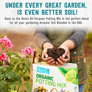 Back to the Roots All-Purpose Potting Soil (6 Quarts), 100% Organic & USA Made, for Indoor and Outdoor Plants, Succulents, Flowers, and Vegetables