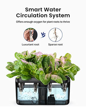 iDOO Hydroponics Growing System Kit Indoor Herb Garden, Gardening Gifts with LED Grow Light, 8Pods Herb Garden Kit Indoor for Home Kitchen, Up to 15", Auto-Pump, Auto-Timer