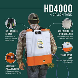 PetraTools Sprayer’s Green Grass Paint (1 Gal) and 4 Gallon Battery Powered Backpack Sprayer