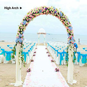Metal Pergola Arbor,7.5 Feet Wide x 6.4 Feet High or 4.6 Feet Wide x7.9 Feet High,Assemble Freely 2 Sizes,for Various Climbing Plant Wedding Garden Arch Bridal Party Decoration Wide Arbor
