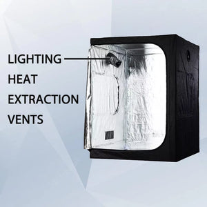 Grovege Grow Tent Indoor Grow Tent Indoor (90cm x90cm x180cm) - High Reflective Mylar - Heavy Duty Frame - All-in-1 Waterproof Floor Tray - Ideal for Hydroponics Indoor Plant Growing