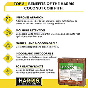 Harris Coco Coir Pith, 4 Bricks Expand to 9 Gallons of Coconut Coir to Promote Healthy Root Growth