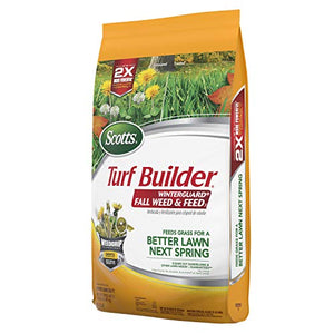 Scotts Turf Builder WinterGuard Fall Weed & Feed3, Weed Killer Plus Fall Fertilizer, 5,000 sq. ft., 14.29 lbs.