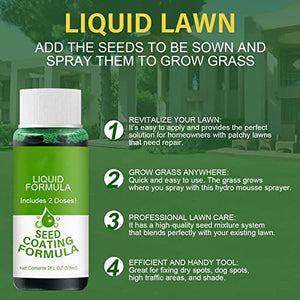 MTDBAOD 59ml Garden Lawn Spray, Green Spray Paint, Nutritious Grass Planting Fluid, Grow Grass Where You Spray
