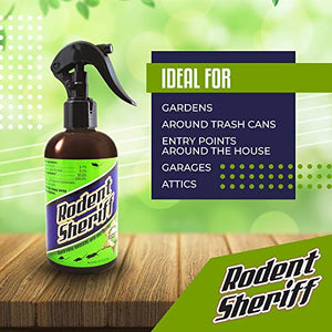 Rodent Sheriff Repellent Spray | Ultra-Pure Peppermint Oil Pest Control | Repels Mice, Racoons, Ants, and More
