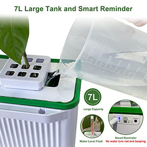 Smart Hydroponic Growing System,7L Indoor Hydroponic Garden Kit with LED Grow Light for Herb,Zucchini,Tomato,Pepper,Unique Gifts for Beginner,Wife,Husband,Dad (60" Trellis Without LED)