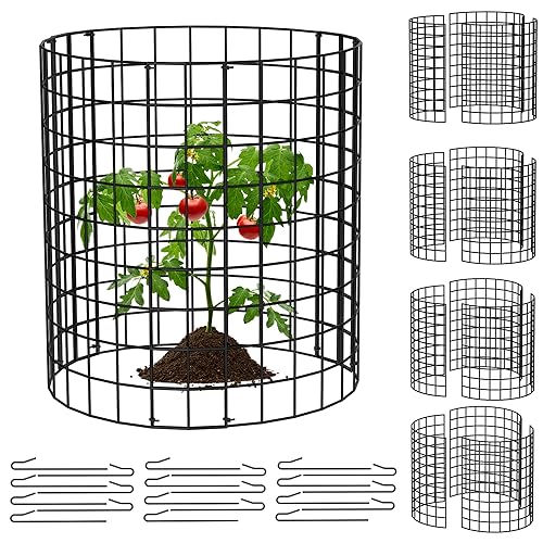 Keten 5 Pack Plant Protector from Animals, 15pcs Metal Mesh to Keep Animals Out, 13.7'' Dia x 13.7'' H Plant Cages, Garden Protection Bunny Barricades from Chicken Squirrels for Flowers & Vegetables…