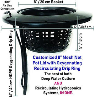 The Atwater HydroPod - Standard A/C Powered DWC Deep Water Culture/Recirculating Drip Hydroponic Garden System Kit - Bubble Bucket - Bubbleponics - Grow Your Own! Start Today! Nutrients are Included!
