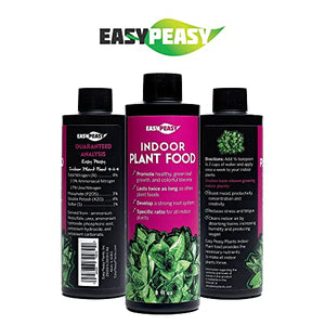 Easy Peasy Liquid All Purpose Indoor Plant Food | 4-3-4 Nutrient Fertilizer for Indoor Potted Plants | Specifically Formulated for Live Houseplants