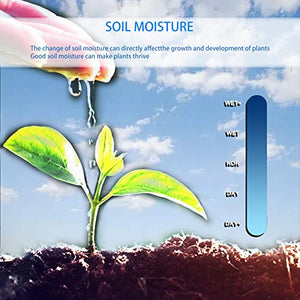 Soil Moisture Meter, Tasainu 3-in-1 Moisture Meter for House Plants, Soil pH Meter, Suitable for Potted Plants, Farms, Gardens and Indoor & Outdoor, No Battery Required