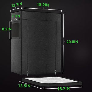 Grow Tent for Aerogarden Hydroponic Grow System,18.9''x13.7''x20.8'',High Reflective Mylar for Hydroponic Indoor Plants,Grow Machine Protective Cover,Black Indoor Hydroponic Anti-Light Complete System