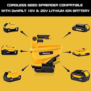 Power Spreader for Dewalt 18V & 20V Battery, Seed Spreader for Year-Round, Covers Up to 5,000 sq. ft.(Tool Only, No Battery)