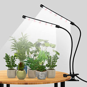 Bseah Grow Light Plant Lights for Indoor Plants, 84 LEDs Full Spectrum Clip Plant Growing Lamp, 10-Level Dimmable, Auto On Off Timing 3 9 12Hrs