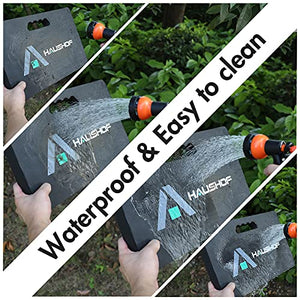 HAUSHOF Thick Kneeling Pad, Waterproof Kneeling Mat, Durable Foam Cushion Knee Pads for Gardening, House Cleaning, Mechanics Work, 17 x 11 x 1.5 Inch, Black