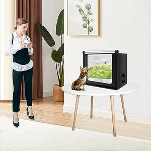 MELONFARM 24"x16"x20'' Grow Tent, High Reflective 2100D Diamond Mylar Canvas with Double Transparent Viewing Door and Floor Tray for Hydroponic Indoor Plant Growing