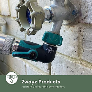2WAYZ - 90 Degree Hose Elbow for RV, 90 Degree Hose Adapter for RV, Hose Angle Connector, Water Hose Shut Off Valve, Garden Hose Elbow, Hose elbow 90, 90 degree water hose elbow for rv