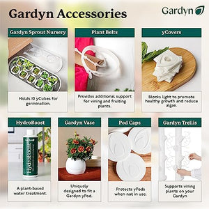 Gardyn Complete Microgreens Growing Kit (Fits on All Gardyn Hydroponics Growing System Indoor Garden Base) Includes Gardyn Nursery, 20 Seed Pads, Bamboo Wicks and 10 Reusable Grow Plates