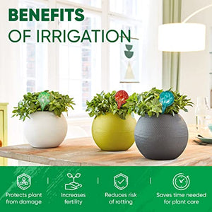 Miles Kimball Plant Watering Globes Set of 6 - Small Self Watering Globes for Indoor & Outdoor Plants - Multicolored, Automatic, Glass Watering Bulbs for Everyday Use - 5 Day Irrigation (150ml)
