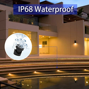 Pond Lights with Timer, Colored Fountain Lights IP68 Waterproof Pond Light, Underwater LED Dimmable Outdoor Lights for Fish Tank Pond Fountain Garden Landscape (2 Lights)