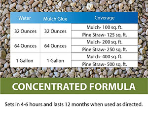 Mulch Glue - Concentrated Gallon - Glues & Locks Mulch, Pine Straw, Dust & Dirt- Professional Grade Landscape Glue