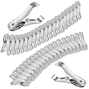 Samhopo 40 PCS Garden Clips, Greenhouse Clamps Made of Stainless Steel for Netting, Have a Strong Grip to Hold Down the Shade Cloth or Plant Cover on Garden Hoops or Greenhouse Hoops.