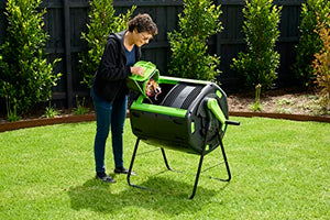 MAZE 48 Gallon Geared Two Compartment Compost Tumbler