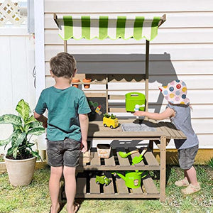 Colwelt Wooden Explore Potting Bench, Garden Potting Table for Kids, A Garden Station to Grow Your own Vegetables, Plants and Flowers, Ideal for Kids Ages 3+
