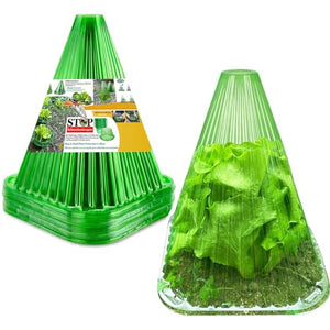 Fshow Garden Cloches,20 Pack Reusable Plant Bell Cover,Bell Jar Cloches for Protection Against Sun, Frost, Snails Etc. (Green)