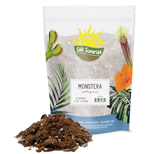 Monstera Houseplant Potting Soil Mix (8 Quarts), Custom Blend for Growing and Repotting