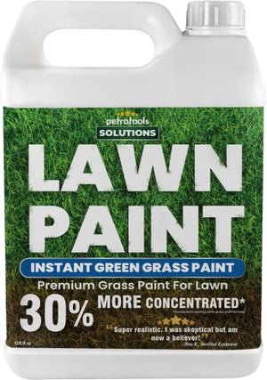 PetraTools Lawn Paint, Green Grass Lawn Spray Grass Paint For Lawn, Green Grass Spray For Lawn & Grass Spray Paint Grass Green, Green Dye for Lawn Spray on Grass (1 Gal)