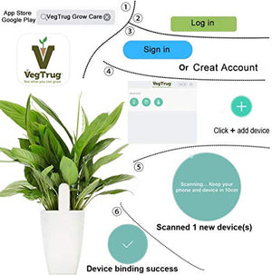 WANFEI Plant Monitor Soil Test Kit,Flower Care Soil Tester Smart Plant Tracker Intelligent Sensor Plants Detector Bluetooth Monitor for Light Moisture Fertility Temperature Level for iOS and Android