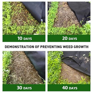 HOOPLE Premium Garden Weed Barrier Landscape Fabric with Free Landscape Staples, Durable & Heavy-Duty Weed Block, Superior Weed Control with 20 Staples(3.2oz 3ft*50ft)