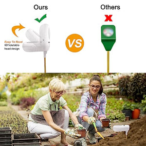 Soil Test Kit 3-in-1, Soil Moisture Meter, Fertility Soil Tester, Soil PH Meter, Soil Tester for Garden, Lawn, Farm, Indoor & Outdoor Use (No Battery Required)