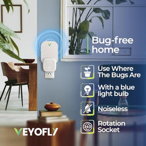 VEYOFLY, Flying Insect Trap, Insect Catcher, Indoor Fly Trap, Safer Home, Fruit Fly Traps for Indoors, gnat Killer Indoor, Bug Killer, Insect Killer (Pack of 2)