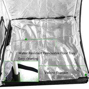 Growtent Garden 96”x96”x80” Grow Tent, Reflective 600D Mylar,Hydroponic Grow Tent with Observation Window and Floor Tray for Indoor Plant Growing